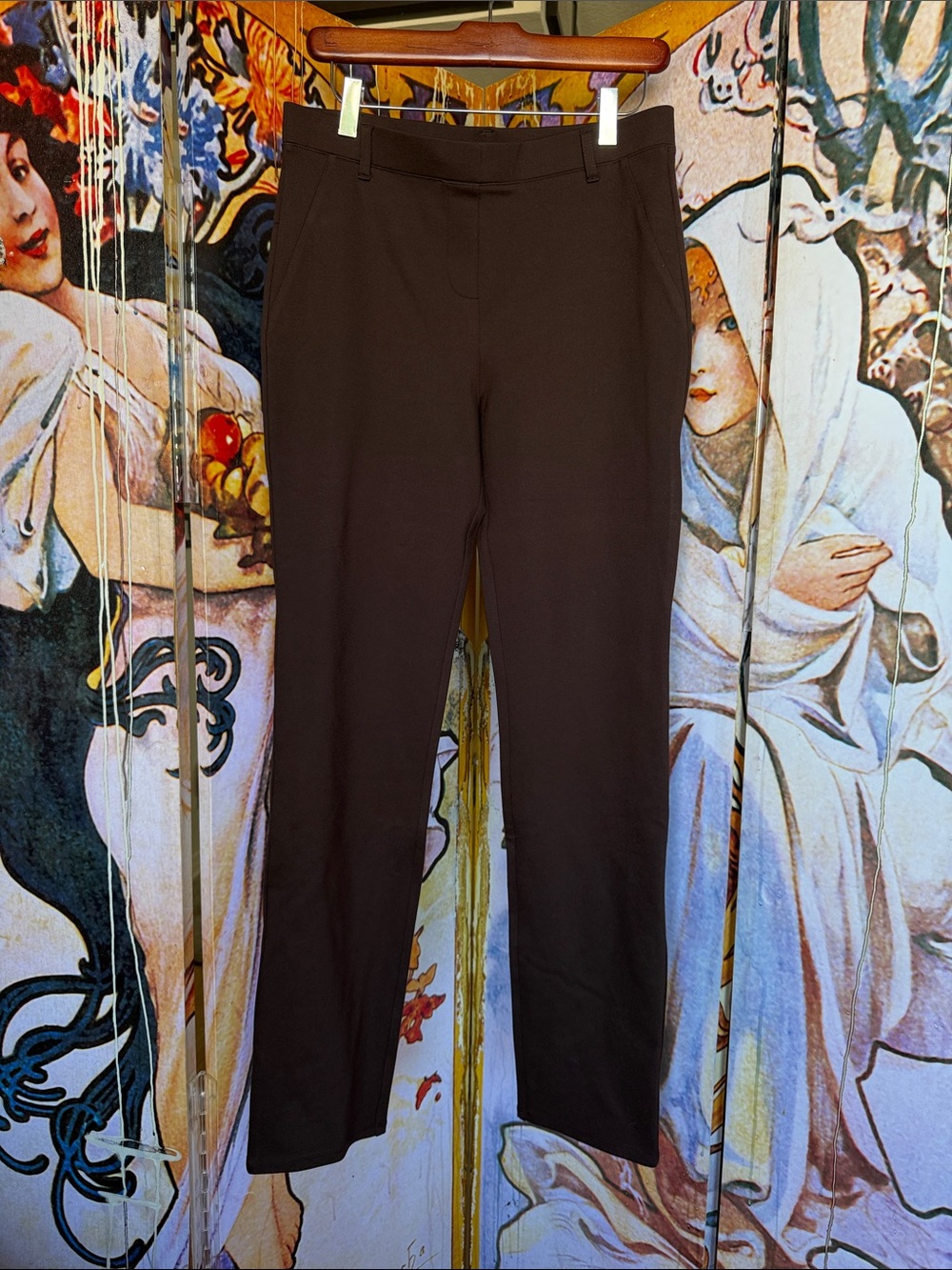 Quince Dark Brown Straight-Leg Trousers
